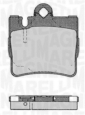 MAGNETI MARELLI Комплект тормозных колодок, дисковый тормоз 363916060584